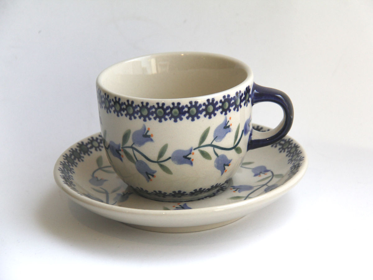 Polish Pottery Cup and Saucer Lilac Cuppa T' Tea Shop Regina, SK